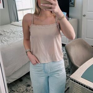 Le Lis Pink Crop Fitted Camisole